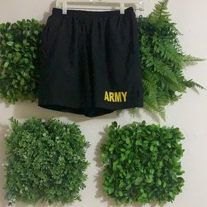 Army PT shorts. Black. Medium.
